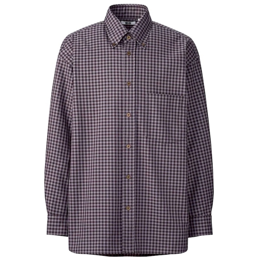 Uniqlo Twill Oversized Shirt | Checked